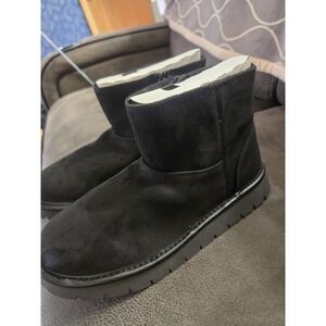 Universal Thread Women's May Black Suede Booties with Memory Foam Insole NWT Sz8